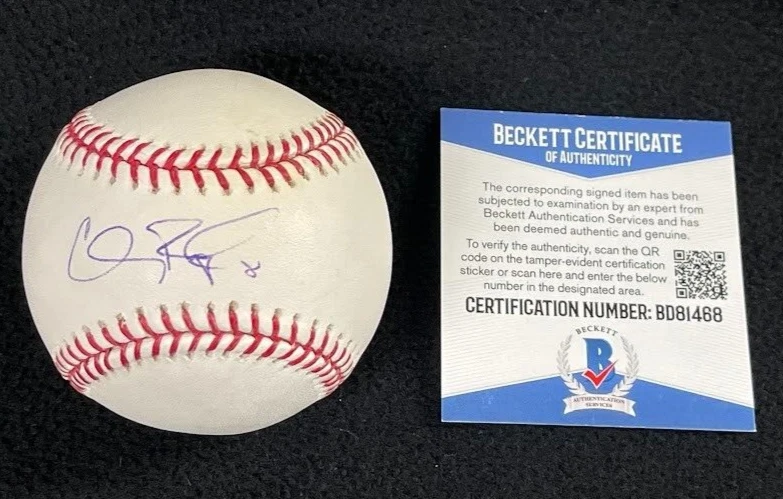 Clay Rapada Signed New York Yankees OML Baseball Beckett COA Detroit Tigers

