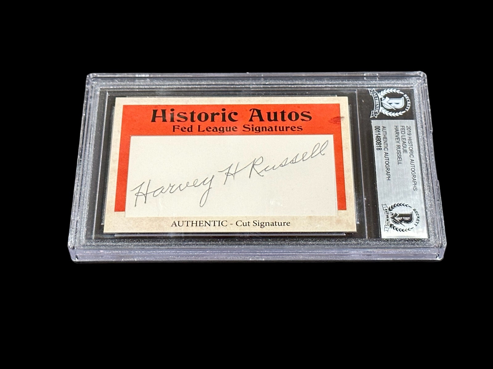 Harvey Russell Baltimore Terrapins Federal League Signed Autograph BAS Beckett
