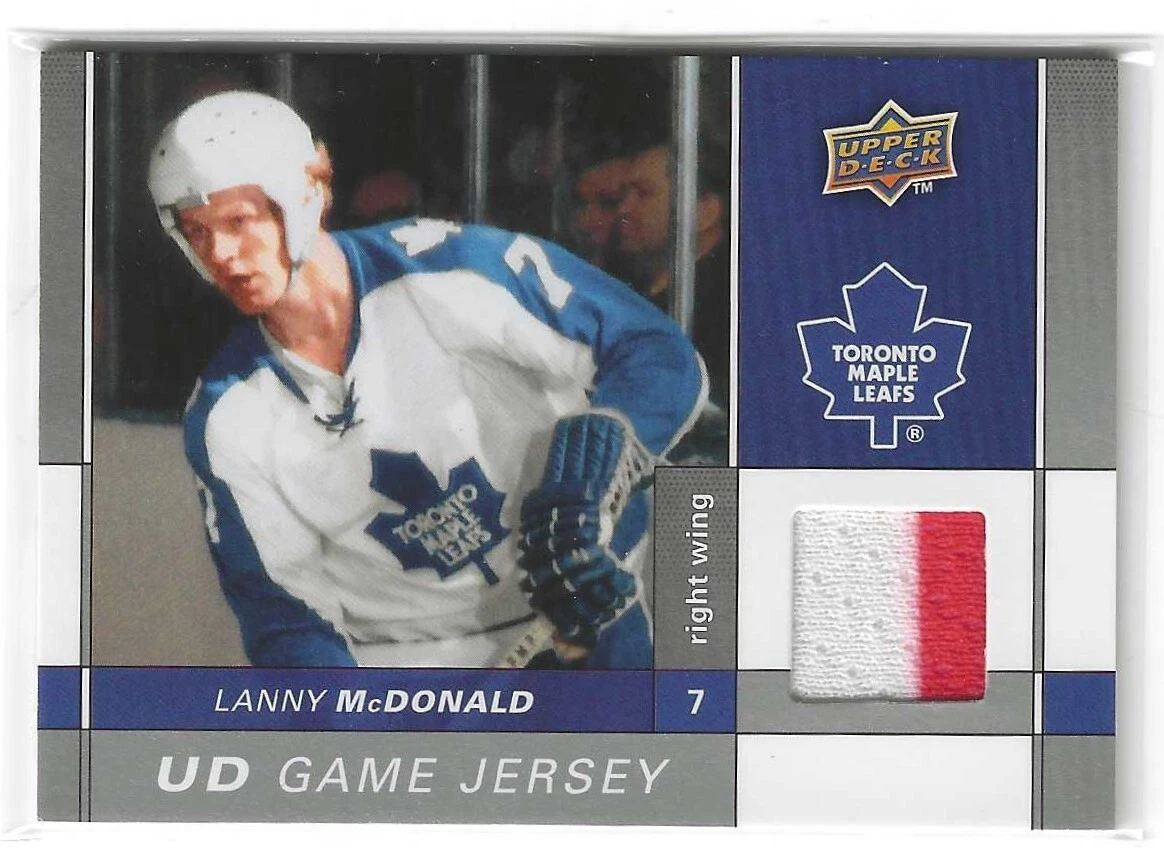 Lanny McDonald 2009/10 Upper Deck Game Jersey Card GJ-LM Toronto Maple Leafs
