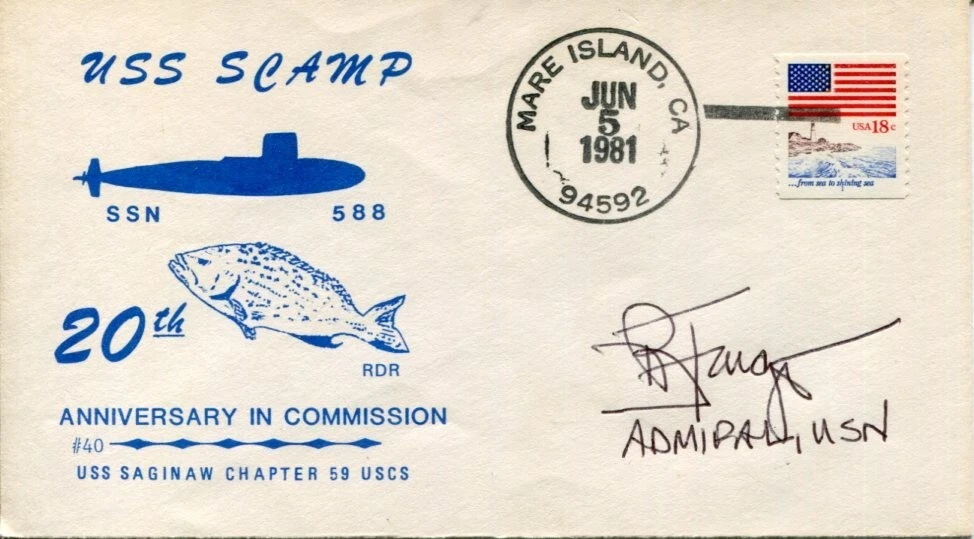 New ListingAdmiral Thomas B. Fargo Navy USN US Pacific Command Signed Autograph FDC
