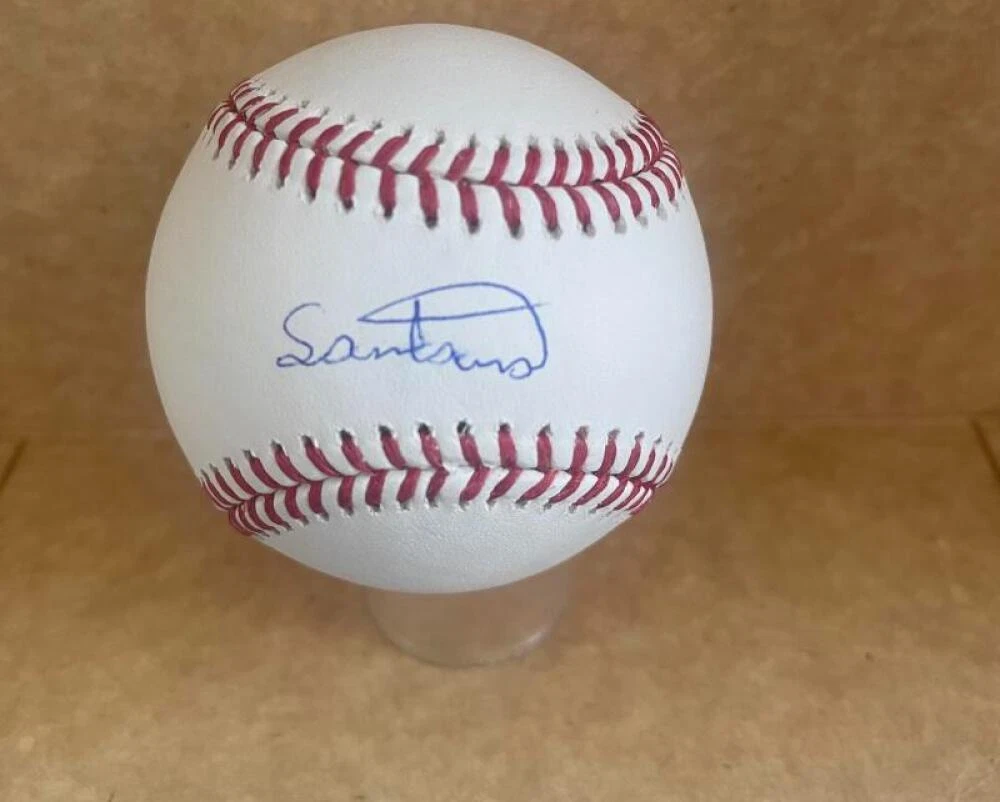 CHRISTIAN SANTANA TIGERS SIGNED AUTOGRAPHED M.L. BASEBALL BECKETT AUTH
