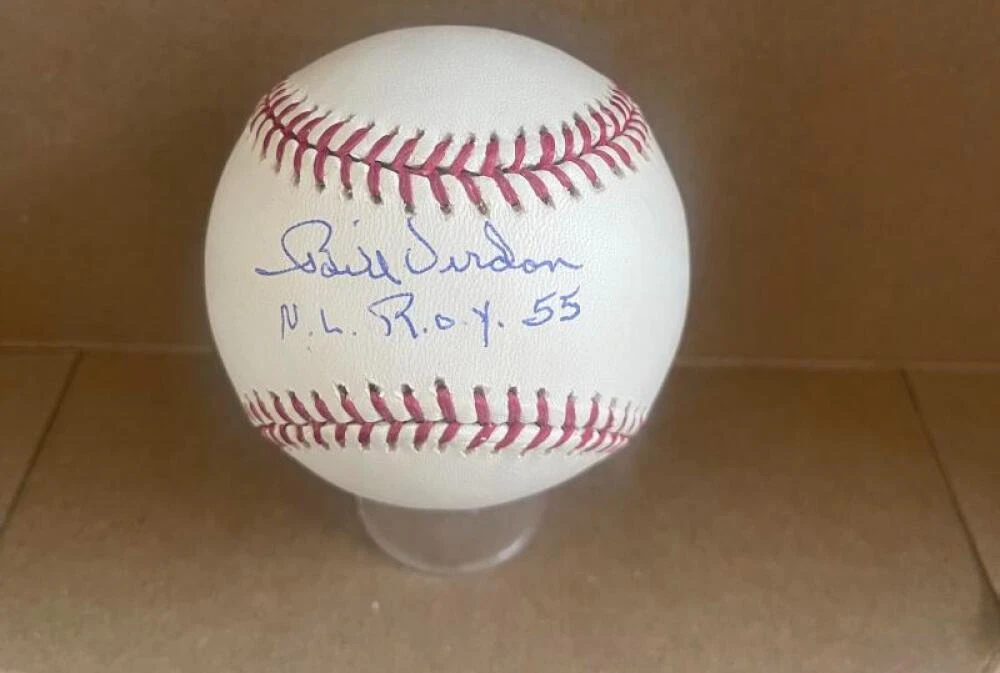 BILL VIRDON N.L. ROY 55 SIGNED AUTOGRAPHED M.L. BASEBALL BECKETT AUTH
