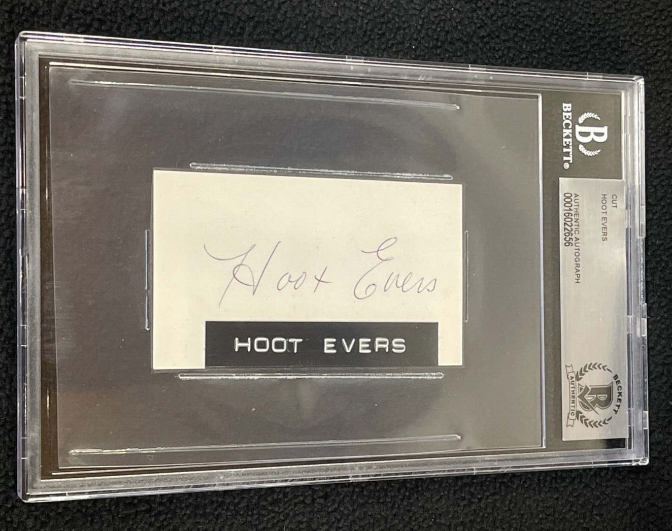 Hoot Evers Signed Cut Autograph Beckett Certified Detroit Tigers

