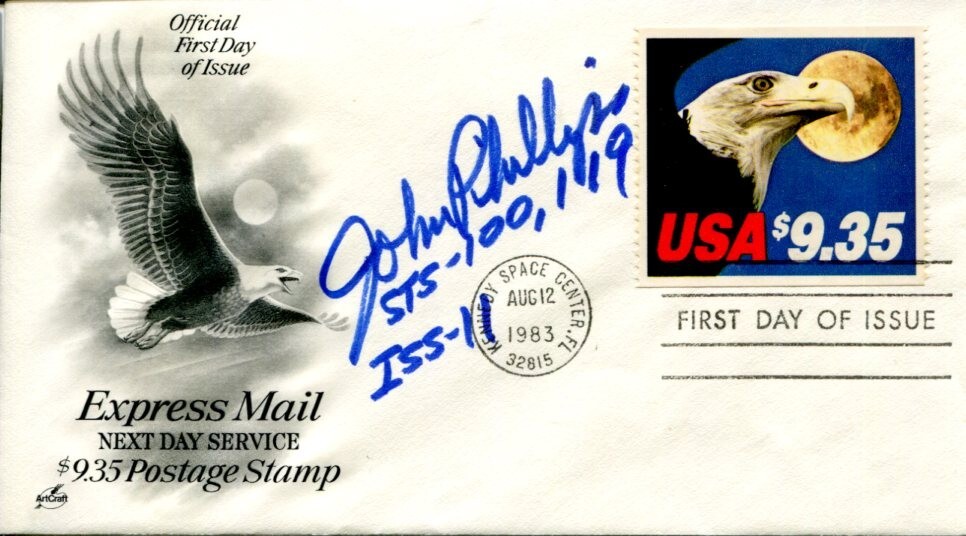 John L. Phillips STS NASA Astronaut Space US Navy Signed Autograph FDC
