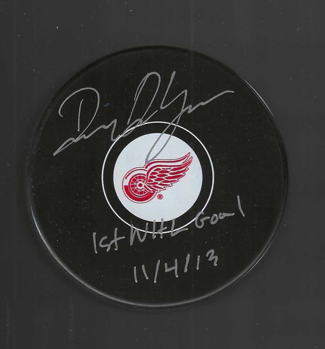 Danny Dekeyser Signed & Inscribed 1st NHL Goal & Dated Detroit Red Wings Puck
