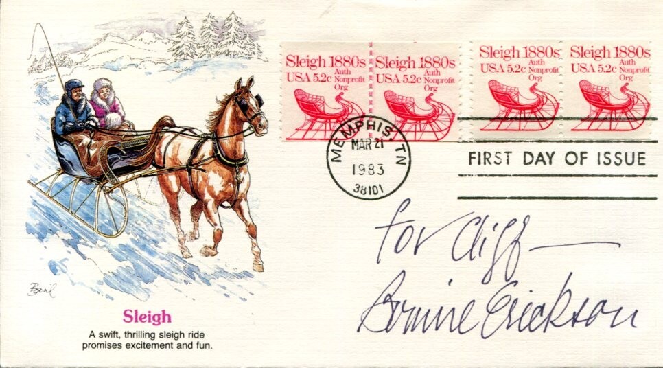 Bonnie Erickson Designer Of puppet The Muppets Miss Piggy Signed Autograph FDC
