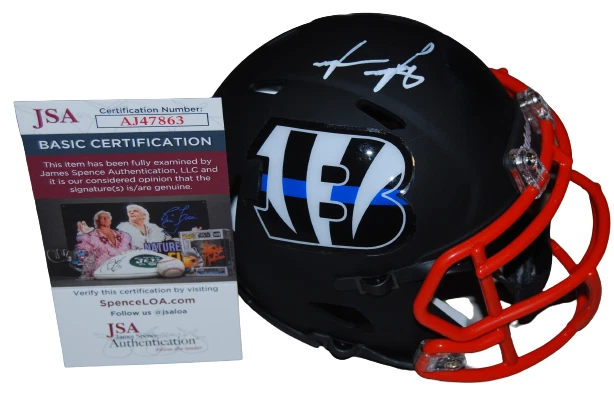 MYLES MURPHY signed (CINCINNATI BENGALS) Custom mini football helmet JSA AJ47863
