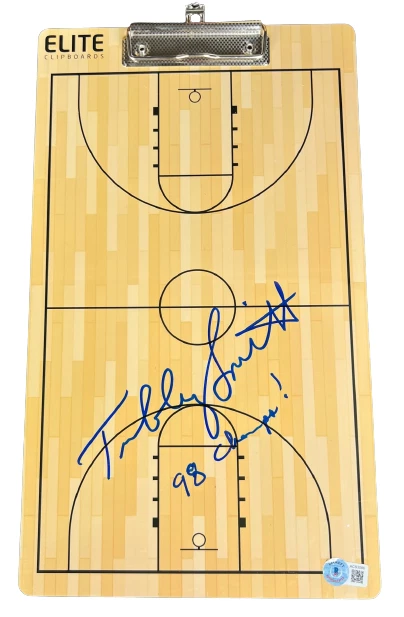 TUBBY SMITH signed (KENTUCKY WILDCATS) basketball clipboard BECKETT BAS AC93086
