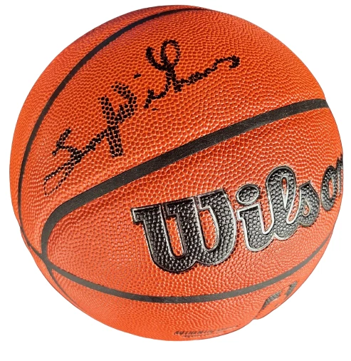 LENNY WILKINS signed (ATLANTA HAWKS) WILSON NBA basketball BECKETTT AC93978
