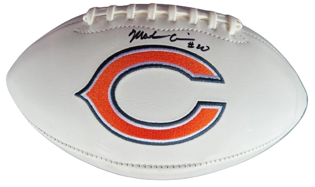 MARK CARRIER signed (CHICAGO BEARS) F/S logo football BECKETT BAS BJ76295
