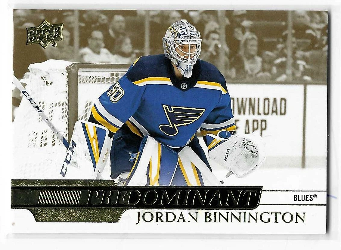 Jordan Binnington 2020-21 Upper Deck Predominant Gold Card PR-29 St. Louis Blues
