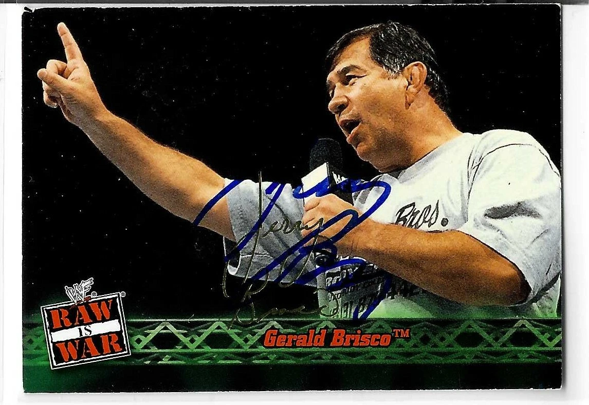 Gerald Brisco Signed 2001 Fleer WWF Raw Is War Card #11 WWE
