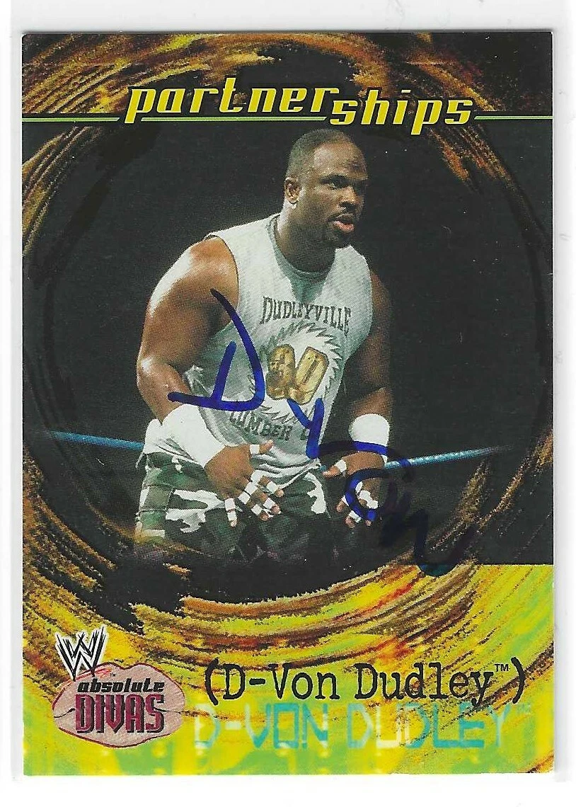 D-Von Dudley Signed 2002 Fleer WWE Absolute Divas Card #57
