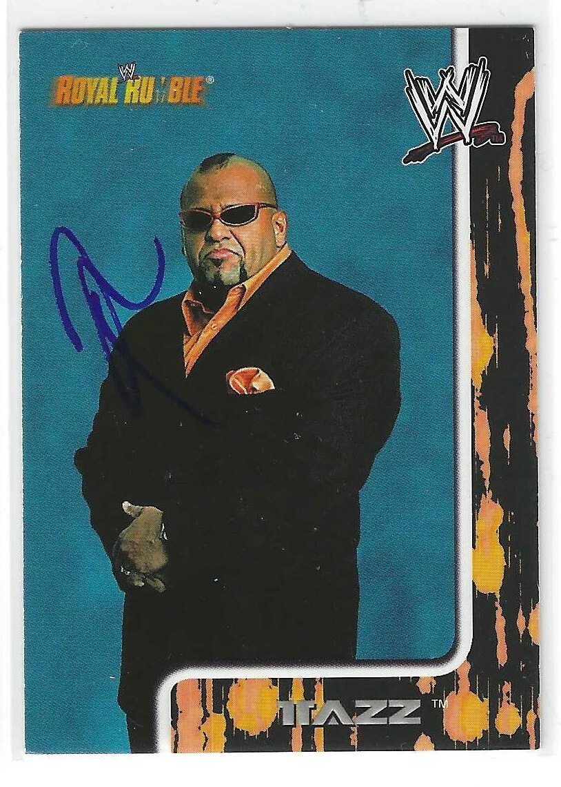 Tazz Signed 2002 Fleer WWE Royal Rumble Card #57

