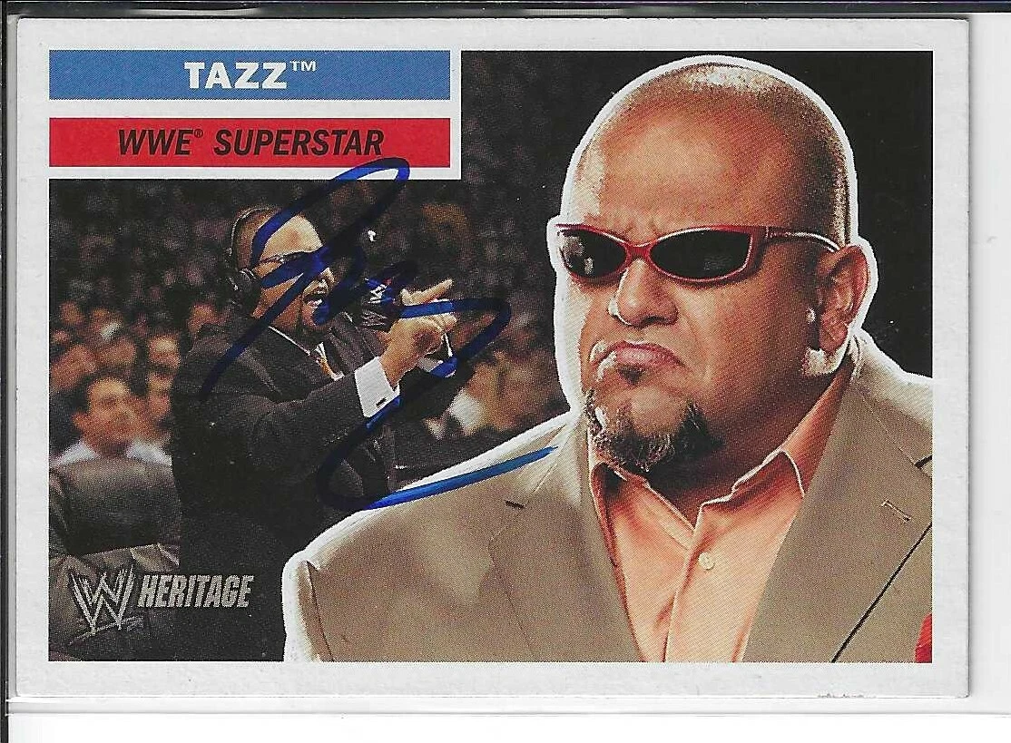 Tazz Signed 2005 Topps WWE Heritage Card #51
