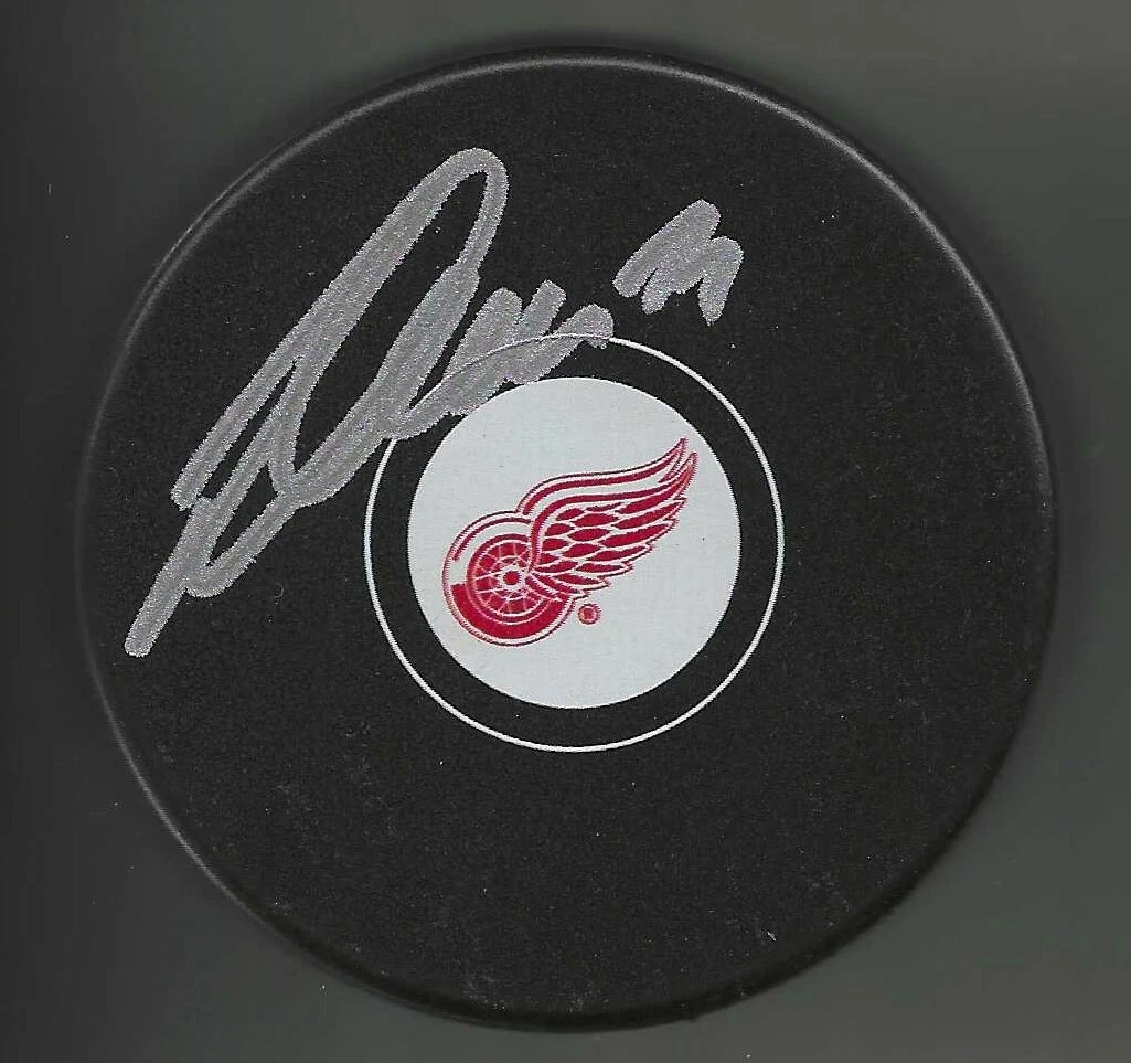 Filip Zadina Signed Detroit Red Wings Puck
