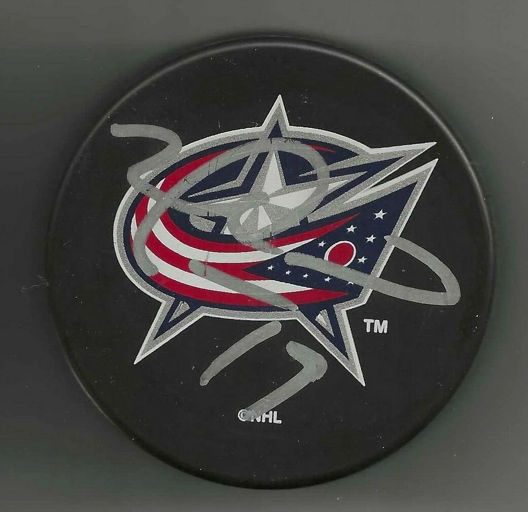 Mike Peca Signed Columbus Blue Jackets Souvenir Puck
