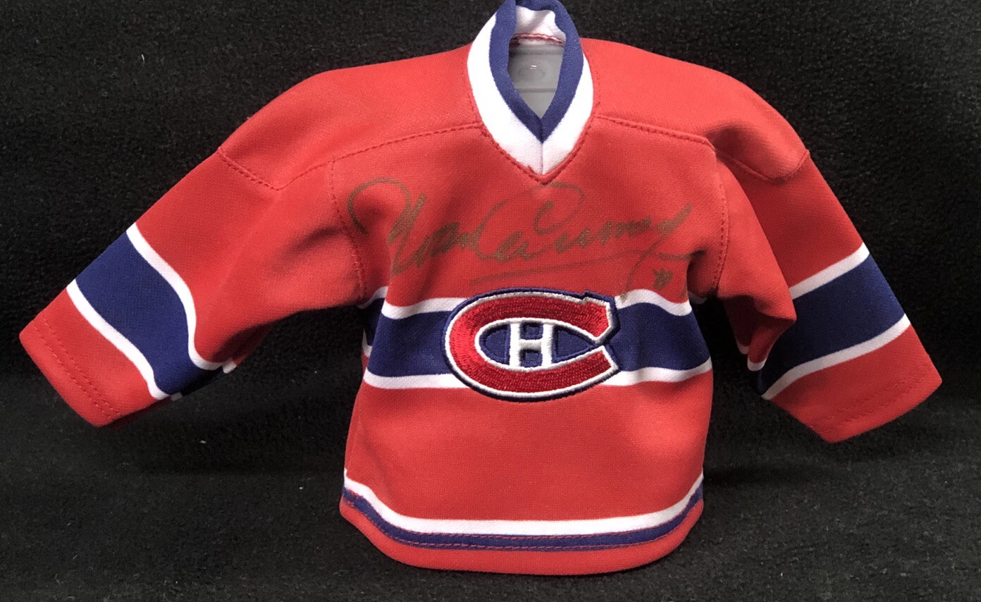 YVAN COURNOYER SIGNED MONTREAL CANADIENS CANADA EXCLUSIVE MINI JERSEY COIN BANK COLLECTIBLE MEMORABILIA
