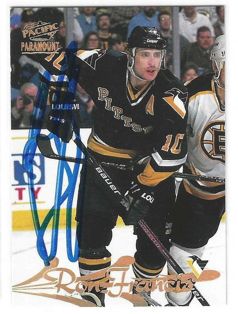 Ron Francis Signed 1997/98 Pacific Paramount Card #148 Seattle Kraken

