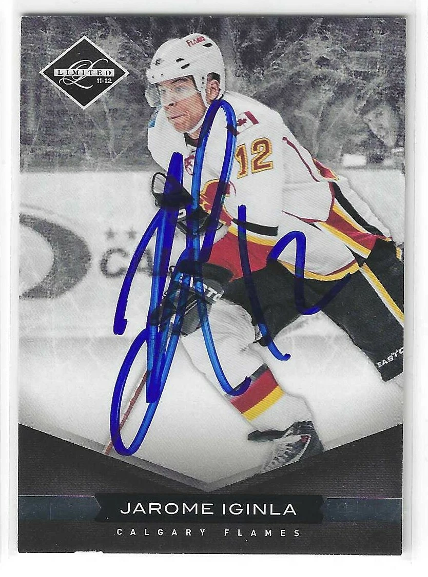 Jarome Iginla Signed 2011/12 Limited Card #56 Calgary Flames 185/299
