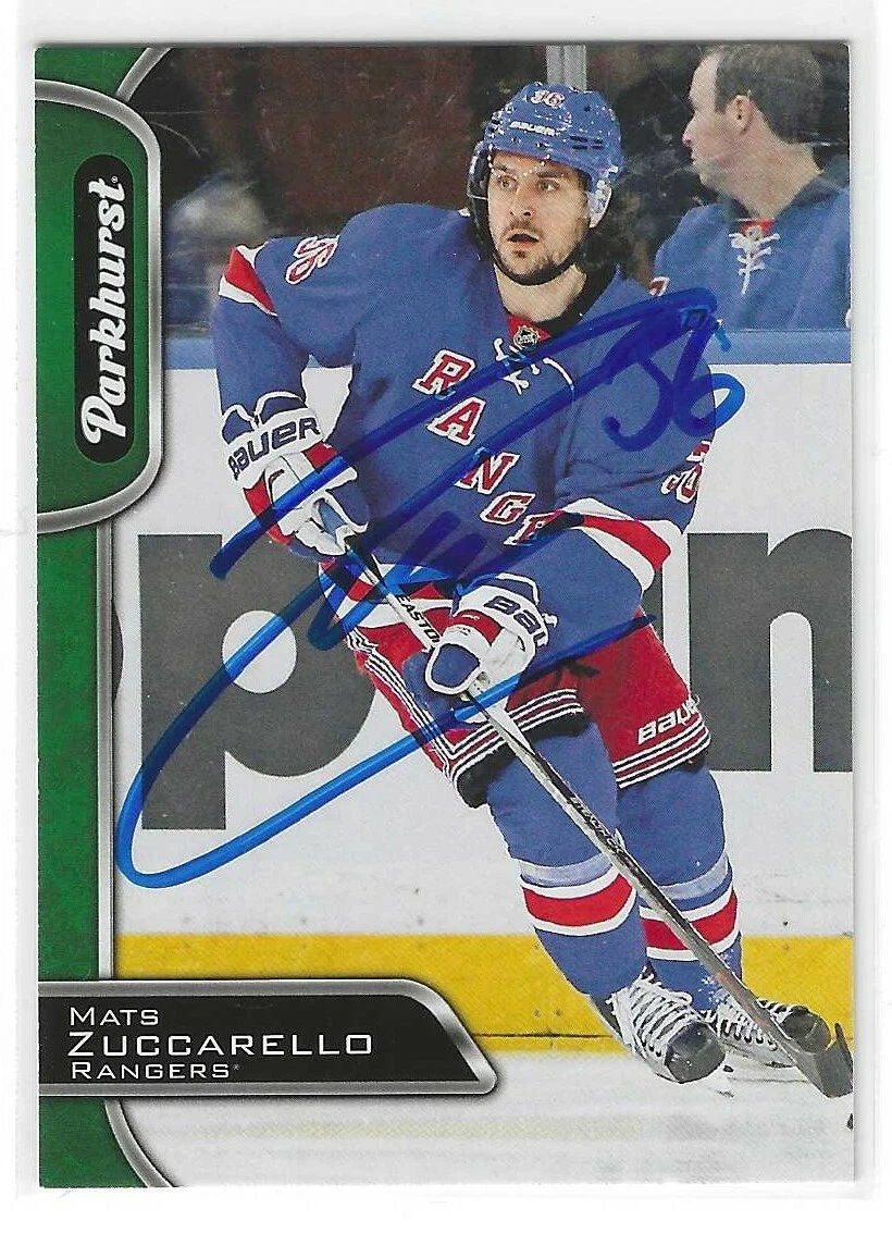 Mats Zuccarello Signed 2016/17 Parkhurst Card #211 New York Rangers
