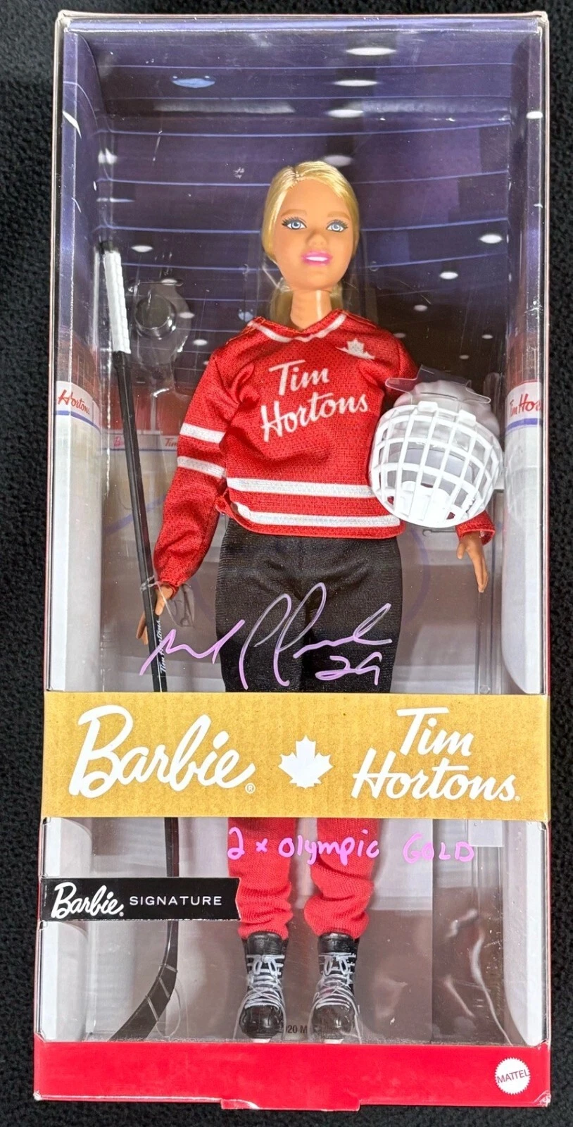 Marie-Philip Poulin Signed & Inscribed Tim Horton's Canada Exclusive Barbie Doll
