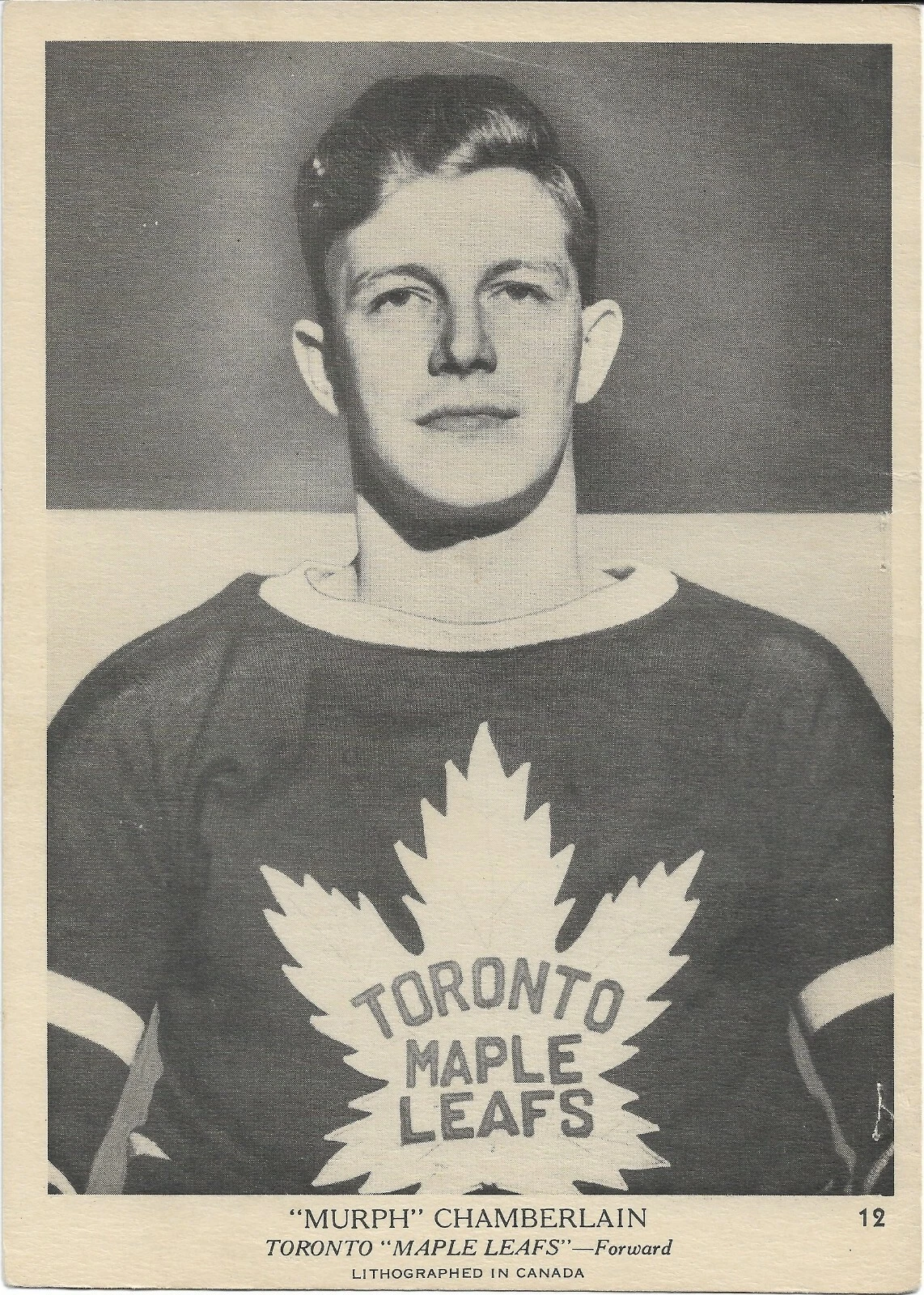 Murph Chamberlain 1939-40 O-Pee-Chee Card #12 Toronto Maple Leafs
