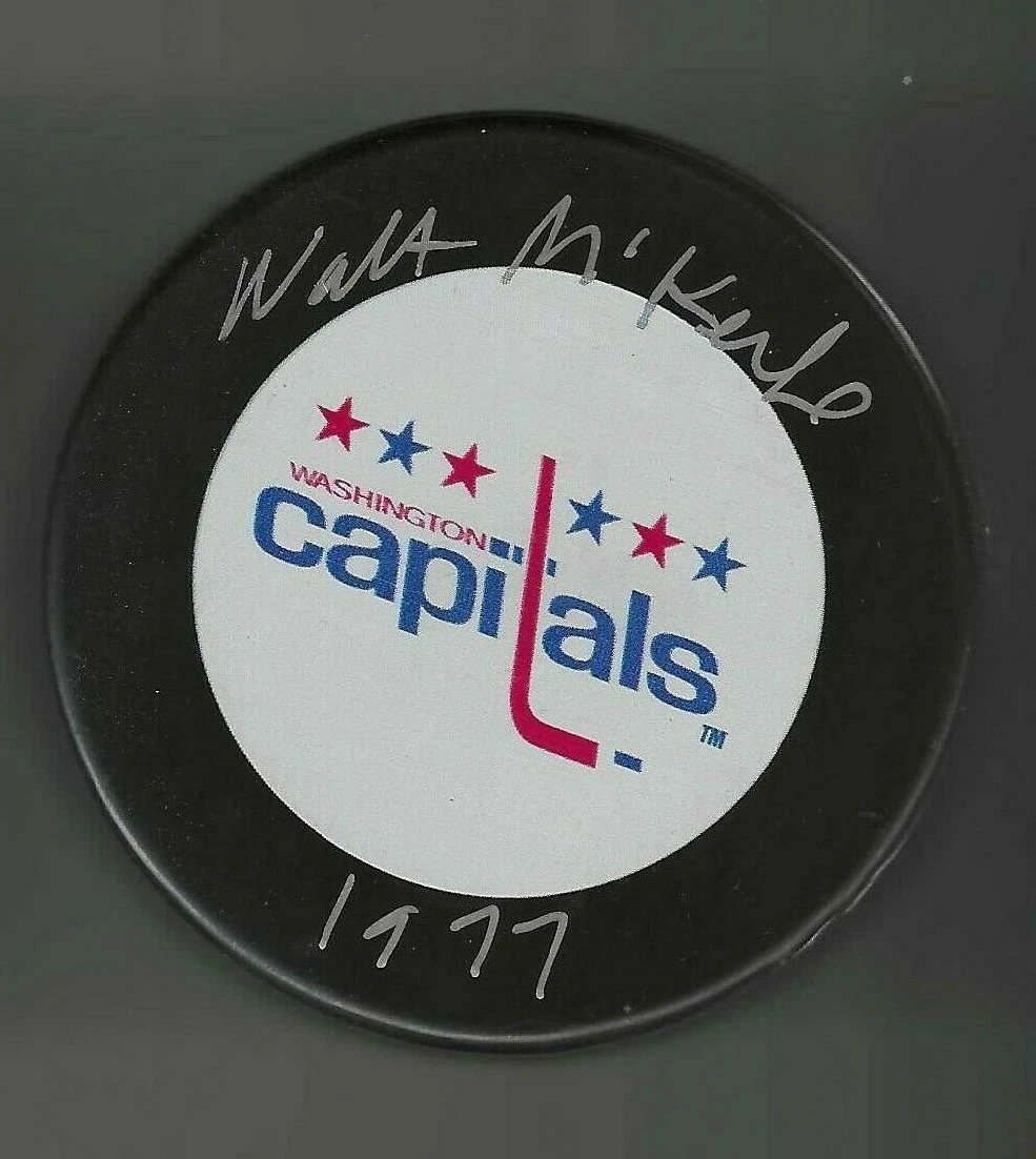 Walt McKechnie Signed & Inscribed Washington Capitals Puck
