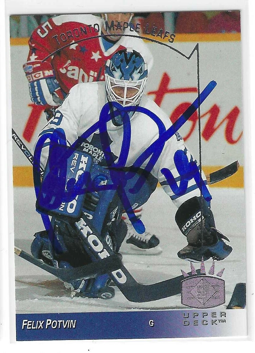 Felix Potvin Signed 1993/94 Upper Deck SP Card #160 Toronto Maple Leafs
