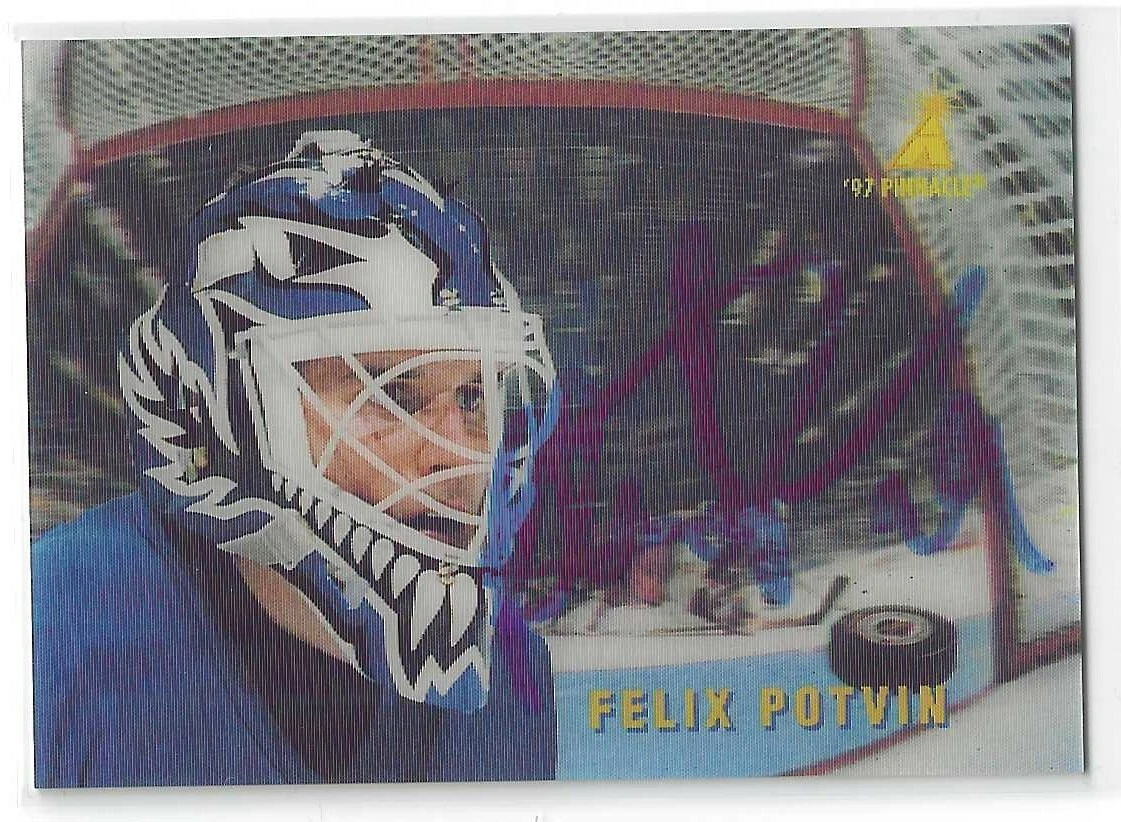 Felix Potvin Signed 1996/97 Pinnacle McDonalds 3D Card McD38 Toronto Maple Leafs
