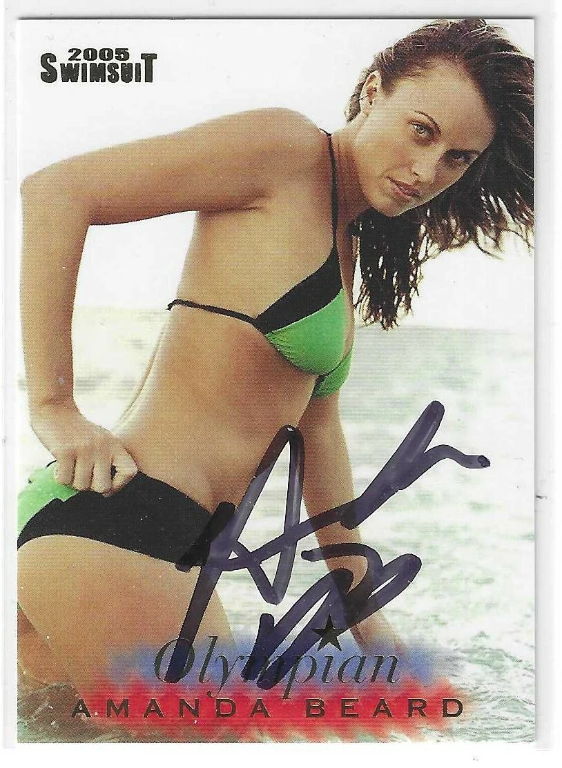 USA Olympic Swimmer Amanda Beard Signed Sports Illustrated 2005 Card OL2/8
