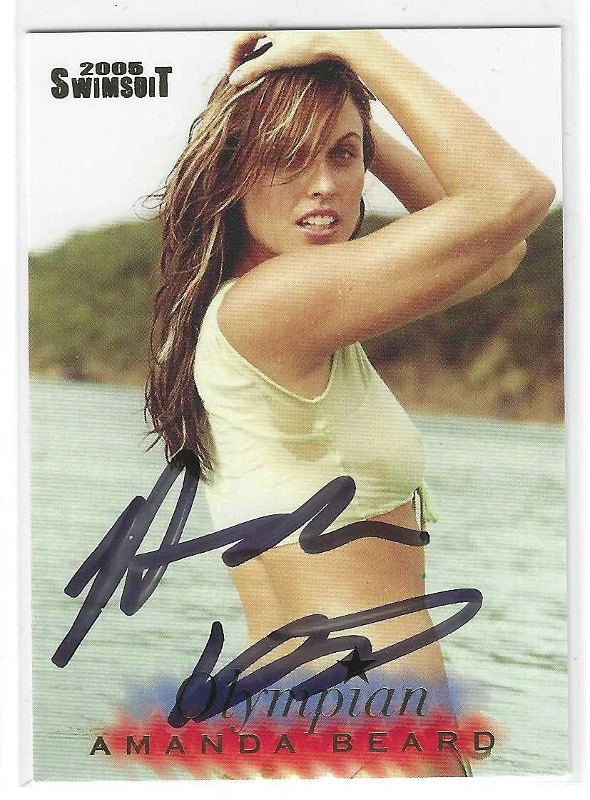 USA Olympic Swimmer Amanda Beard Signed Sports Illustrated 2005 Card OL 4/8
