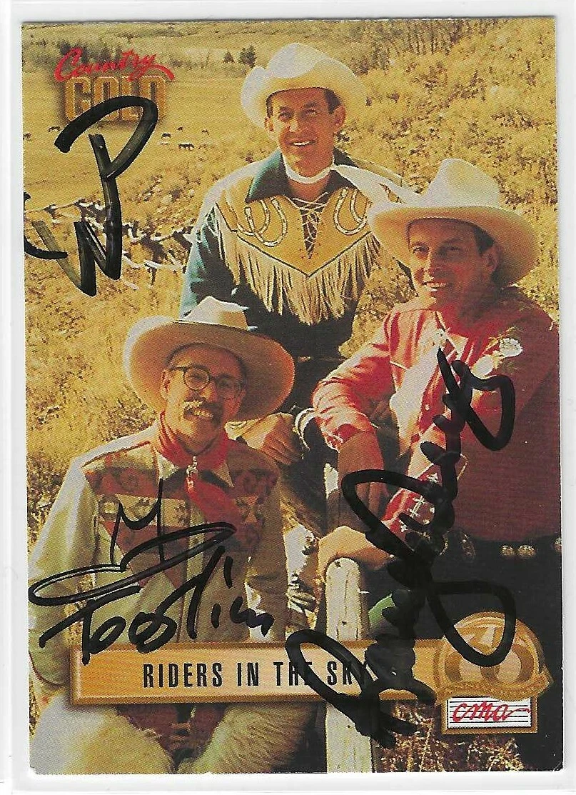 Riders In The Sky Signed 1993 Country Gold Card #73
