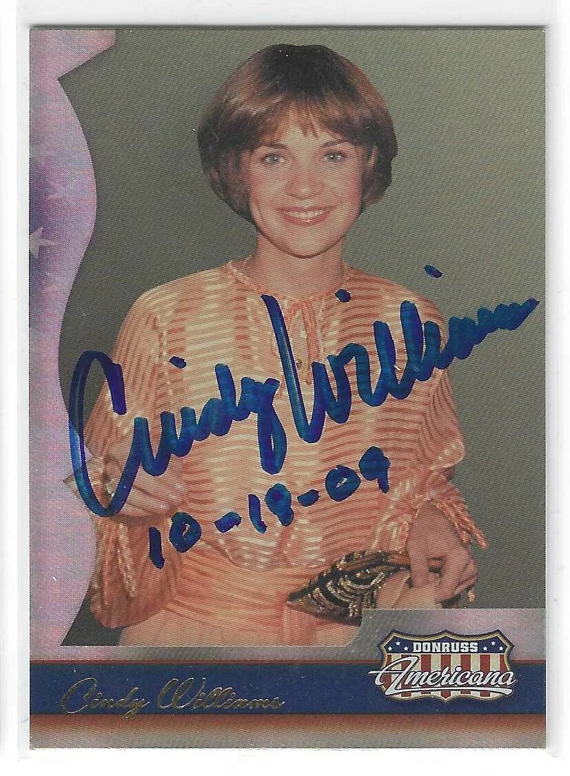 Cindy Williams Signed 2007 Donruss Americana Hobby Foil Parallel Card #31
