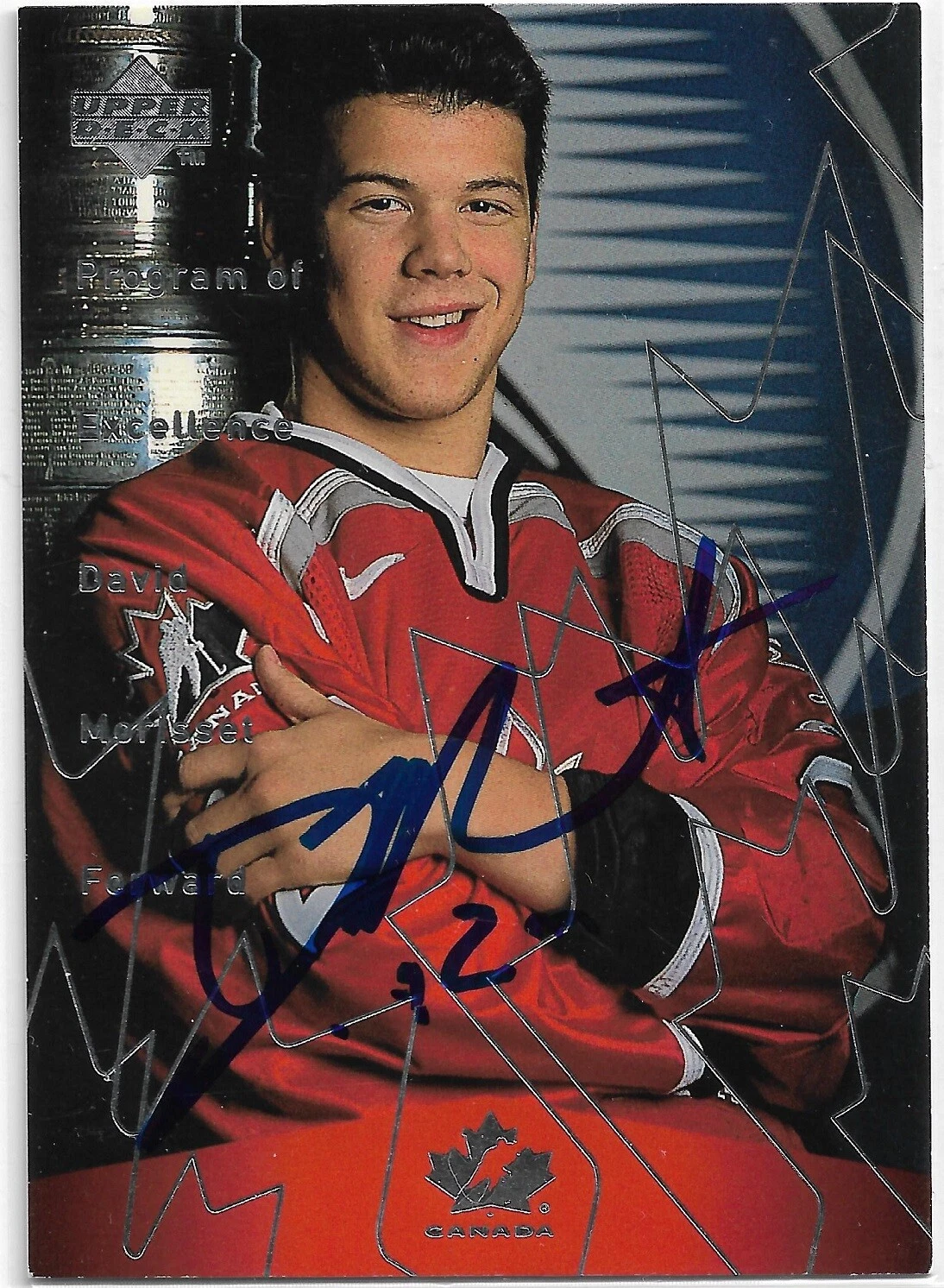 David Morisset Signed 1998-99 Upper Deck Rookie Card #406 Canada Florida Panther
