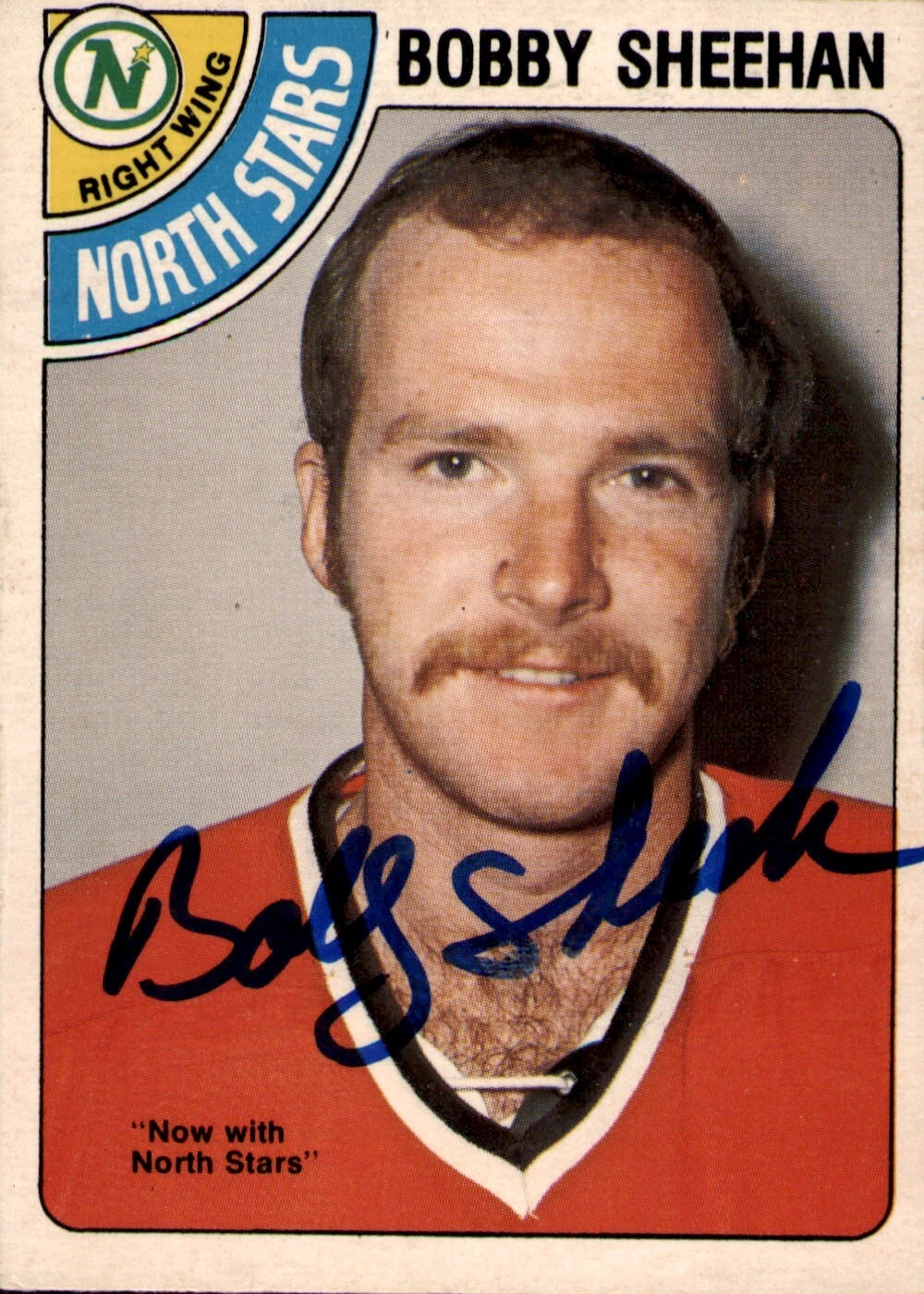 Bobby Sheehan Signed 1978-79 O-Pee-Chee Card #311 Minnesota North Stars
