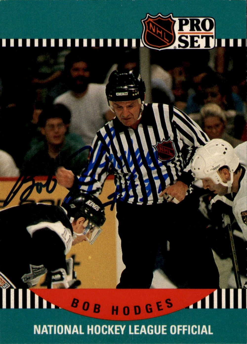 Bob Hodges Signed 1990-91 Pro Set Card #689 NHL Linesman
