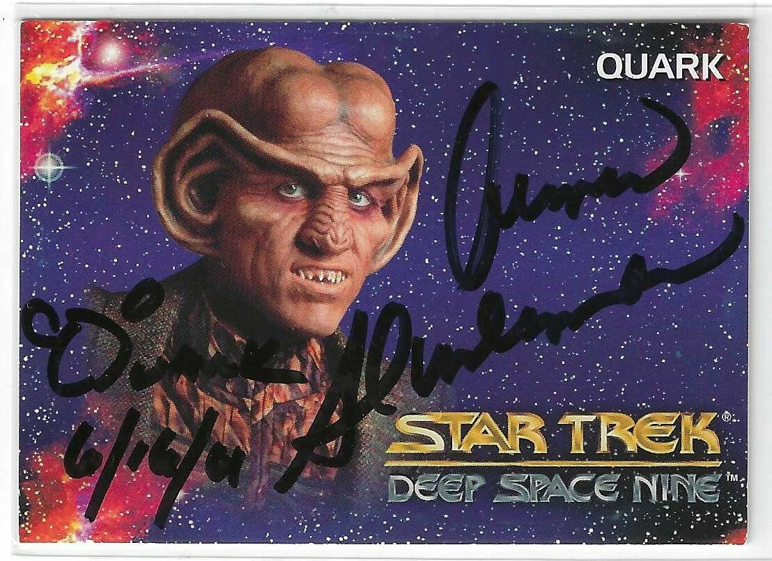 Armin Shimerman Signed 1993 Paramount Star Trek DS9 Quark Card #08

