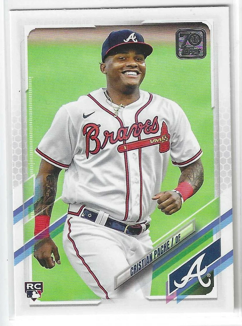 Christian Pache 2021 Topps Rookie Card #187 Atlanta Braves
