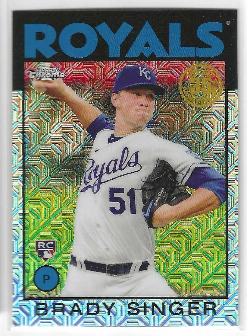 Brady Singer 2021 Topps Chrome Rookie Card 86BC-3
