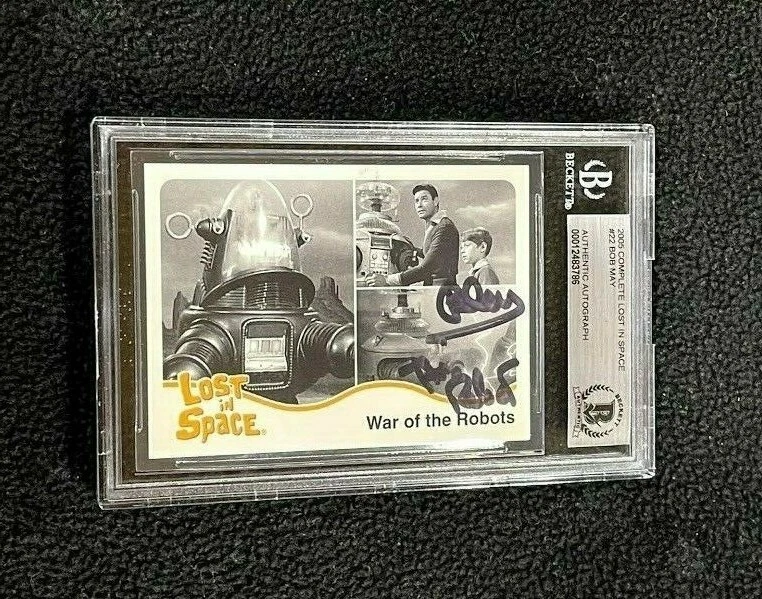 Bob May Singed 2005 Lost In Space Robot B9 Card #22 Beckett Authenticated
