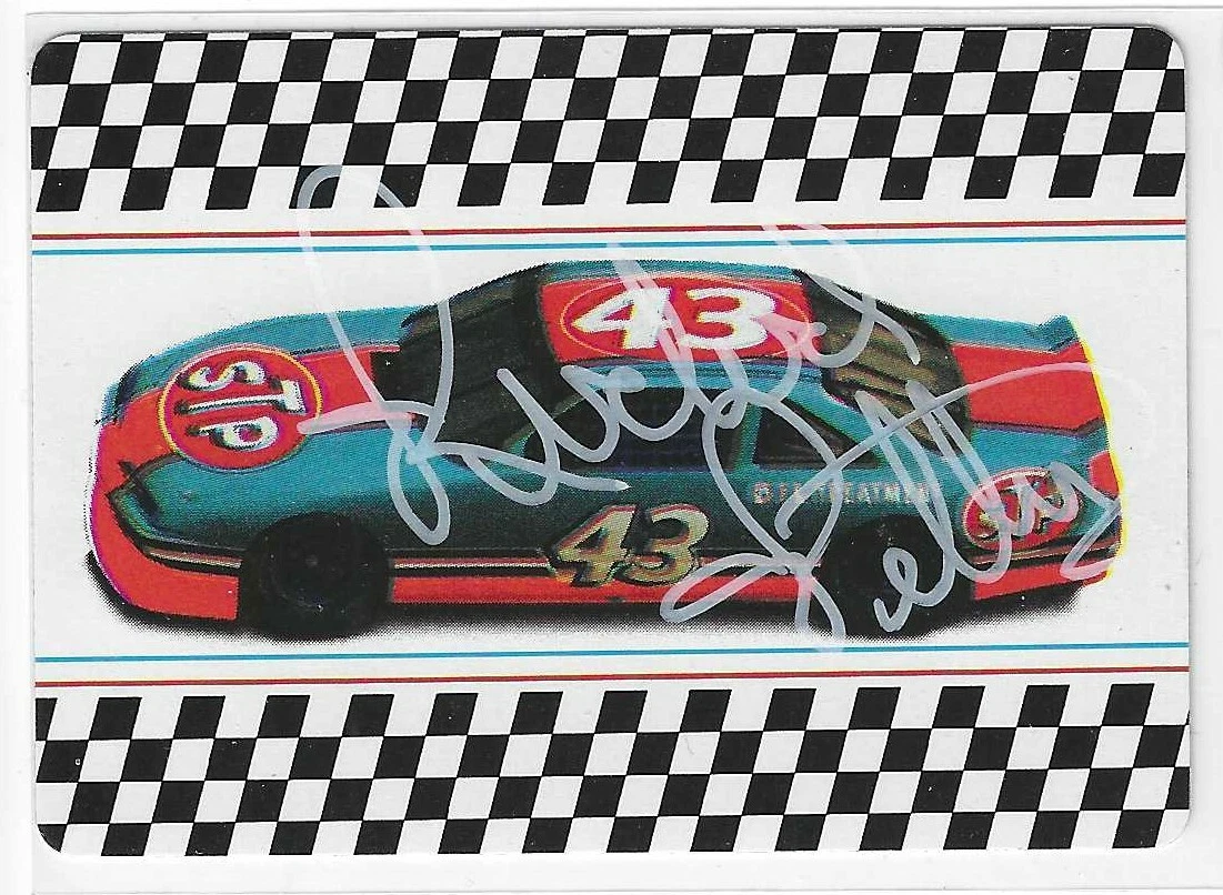 Richard Petty Signed 1992 STP Playing Three Of Hearts Card NASCAR
