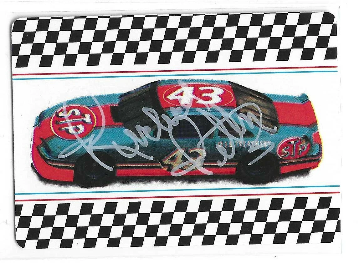 Richard Petty Signed 1992 STP Playing (4) Four Of Diamonds Card NASCAR
