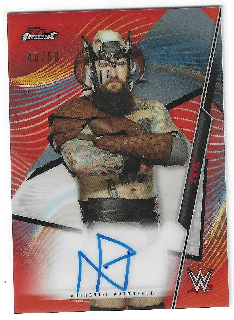 Erik 2020 Topps Finest Autograph WWE Orange Card A-EK 40/50
