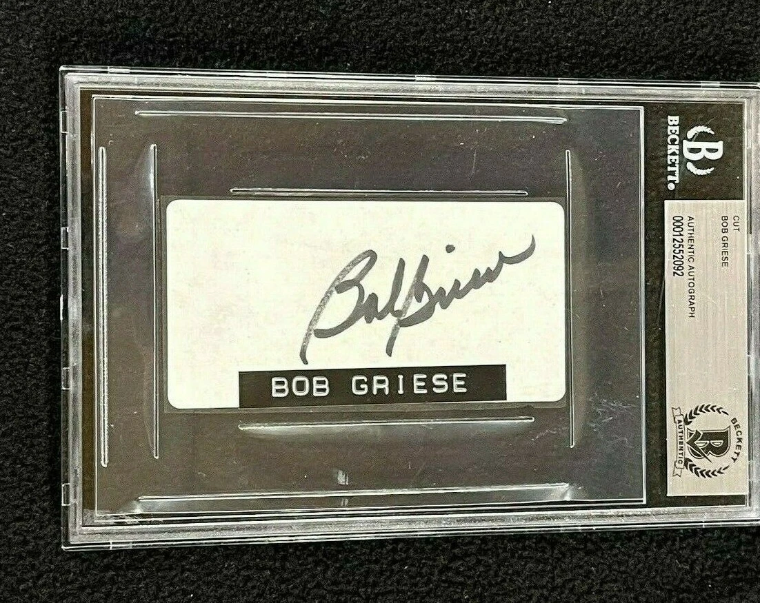 Bob Griese Signed Miami Dolphins Beckett Certified Cut Autograph

