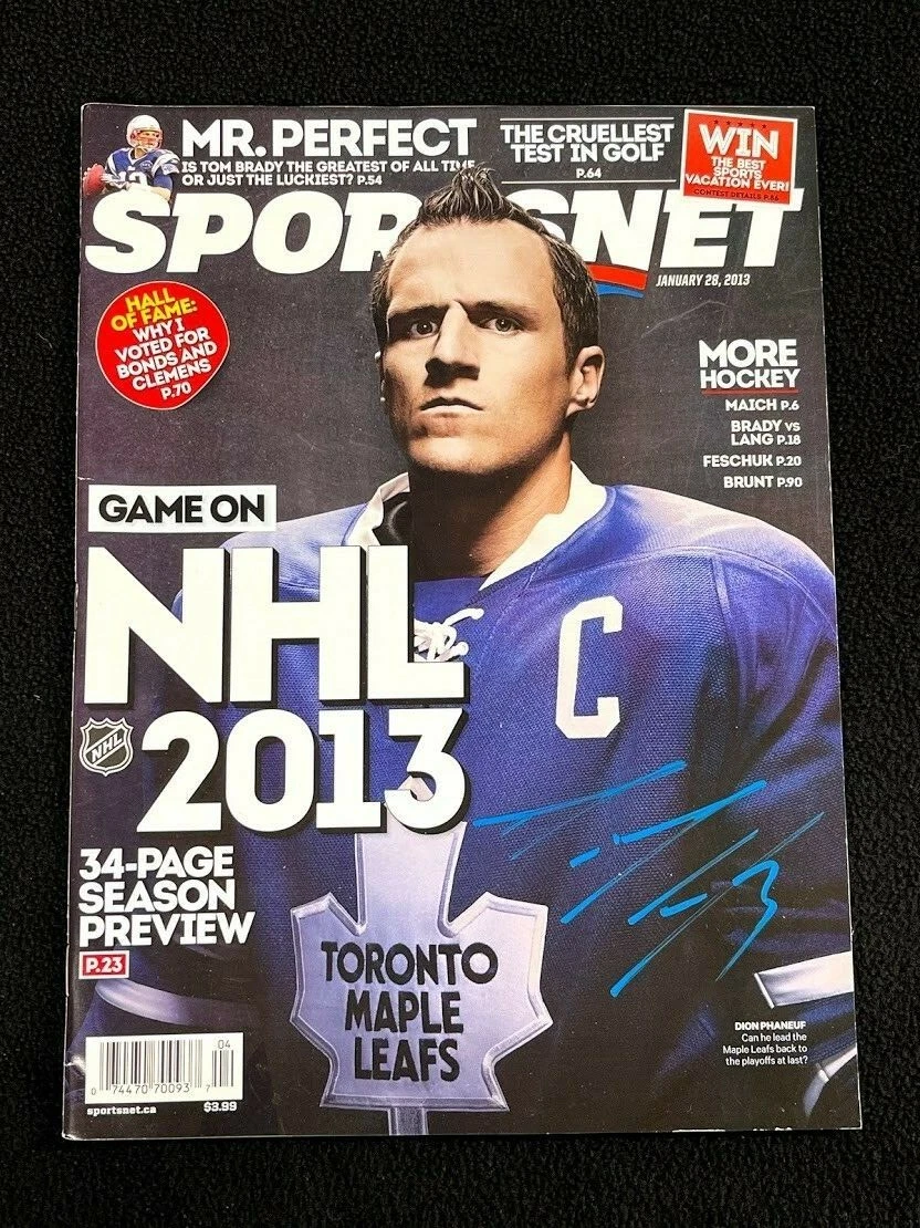 Dion Phaneuf Signed Sportsnet Magazine Toronto Maple Leafs
