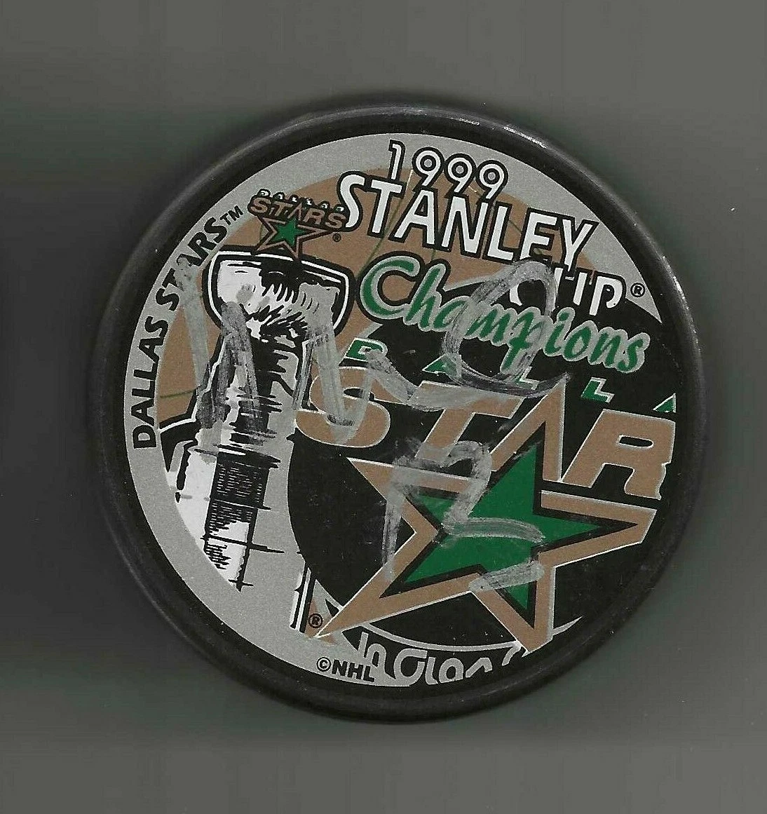 Mike Keane Signed Dallas Stars 1999 Stanley Cup Champions Puck
