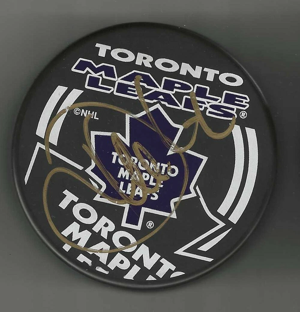 Robert Reichel Signed Toronto Maple Leafs Souvenir Puck
