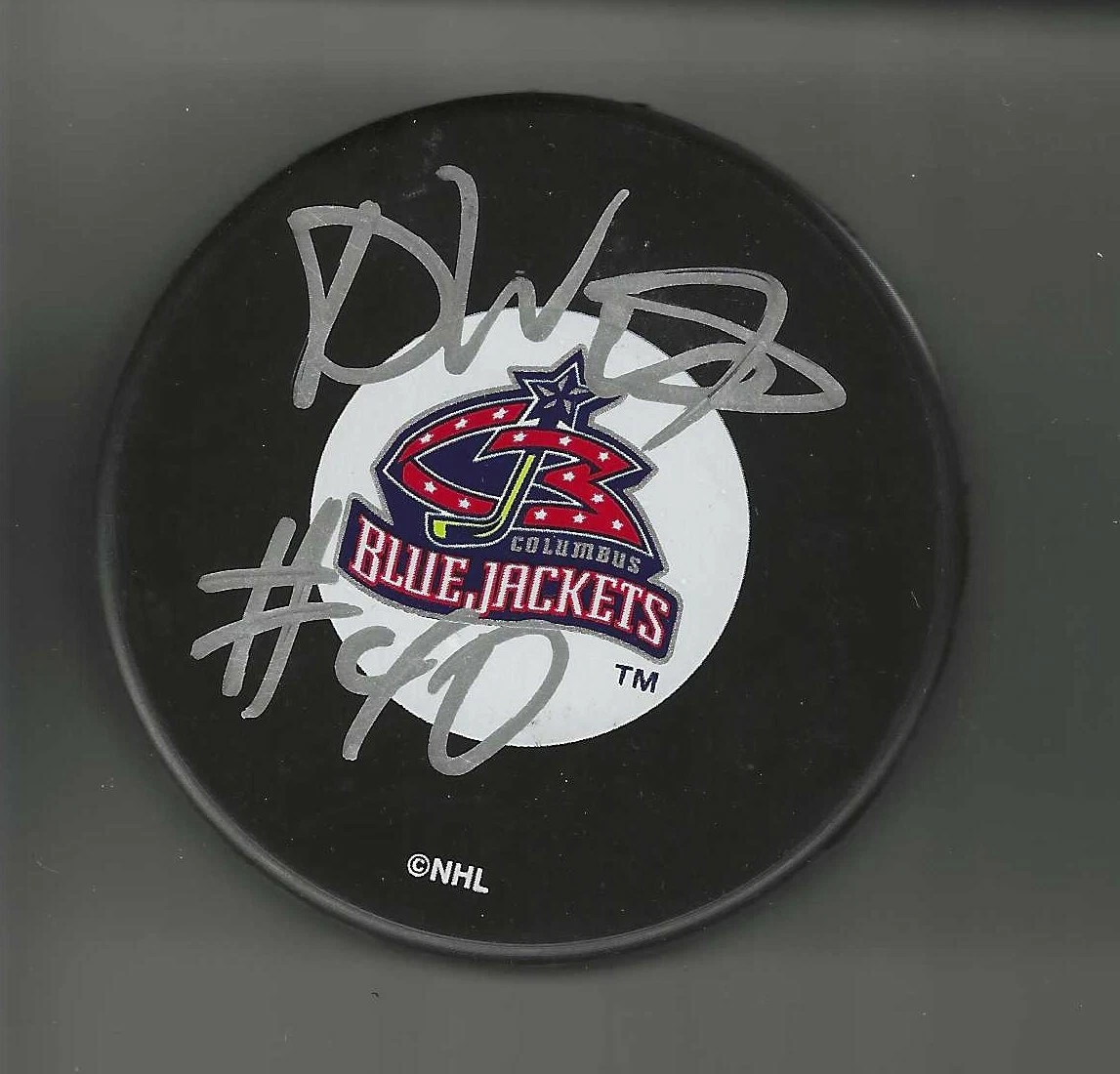 Duvie Westcott Signed Columbus Blue Jackets Original Logo Puck
