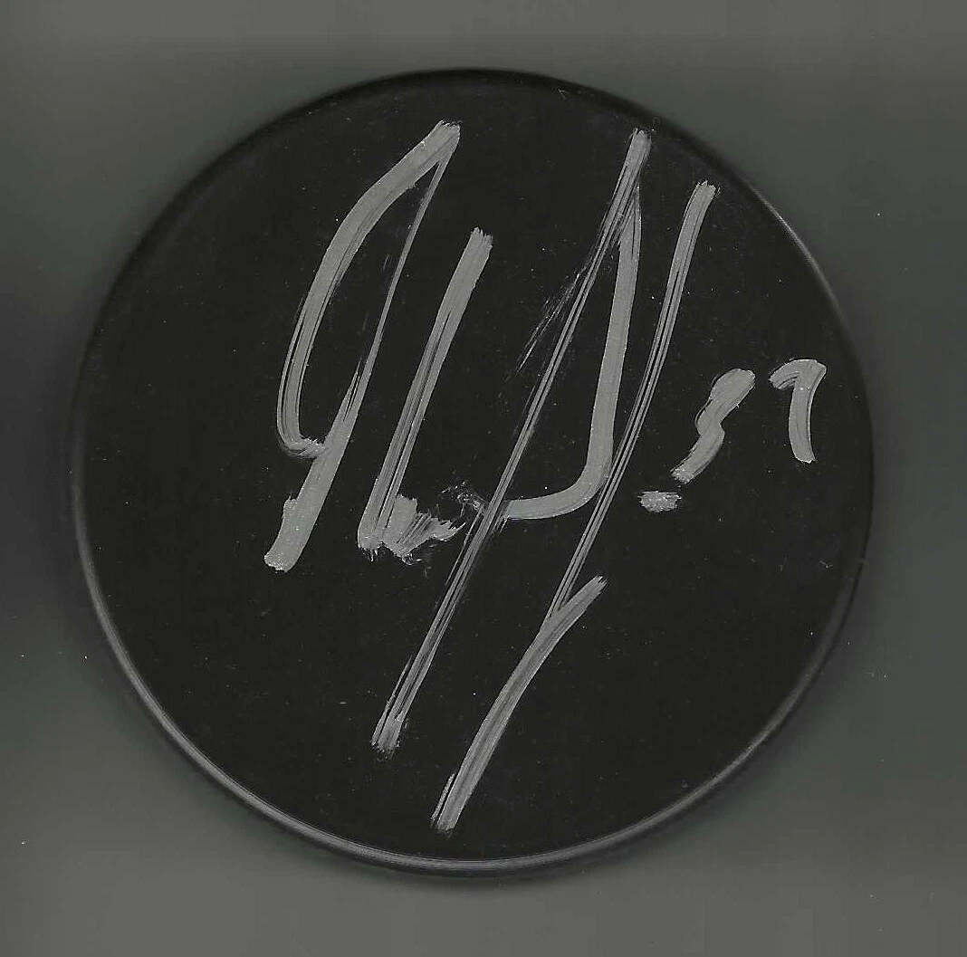 Olaf Kolzig Signed Blank Puck Washington Capitals Tampa Bay Lightning
